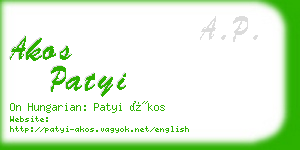akos patyi business card